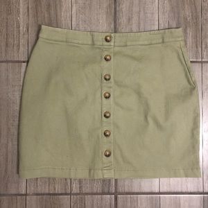 Military green skirt